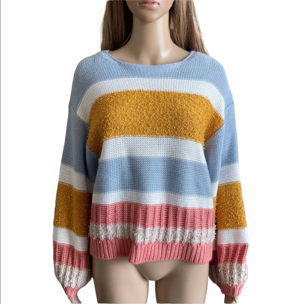 A Father’s Love Colorblock Sweater S EUC